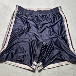 Vintage 2000s Shinny Dazzle Mesh Shorts Reversible Mens 2XL 38x10 Silver Retro